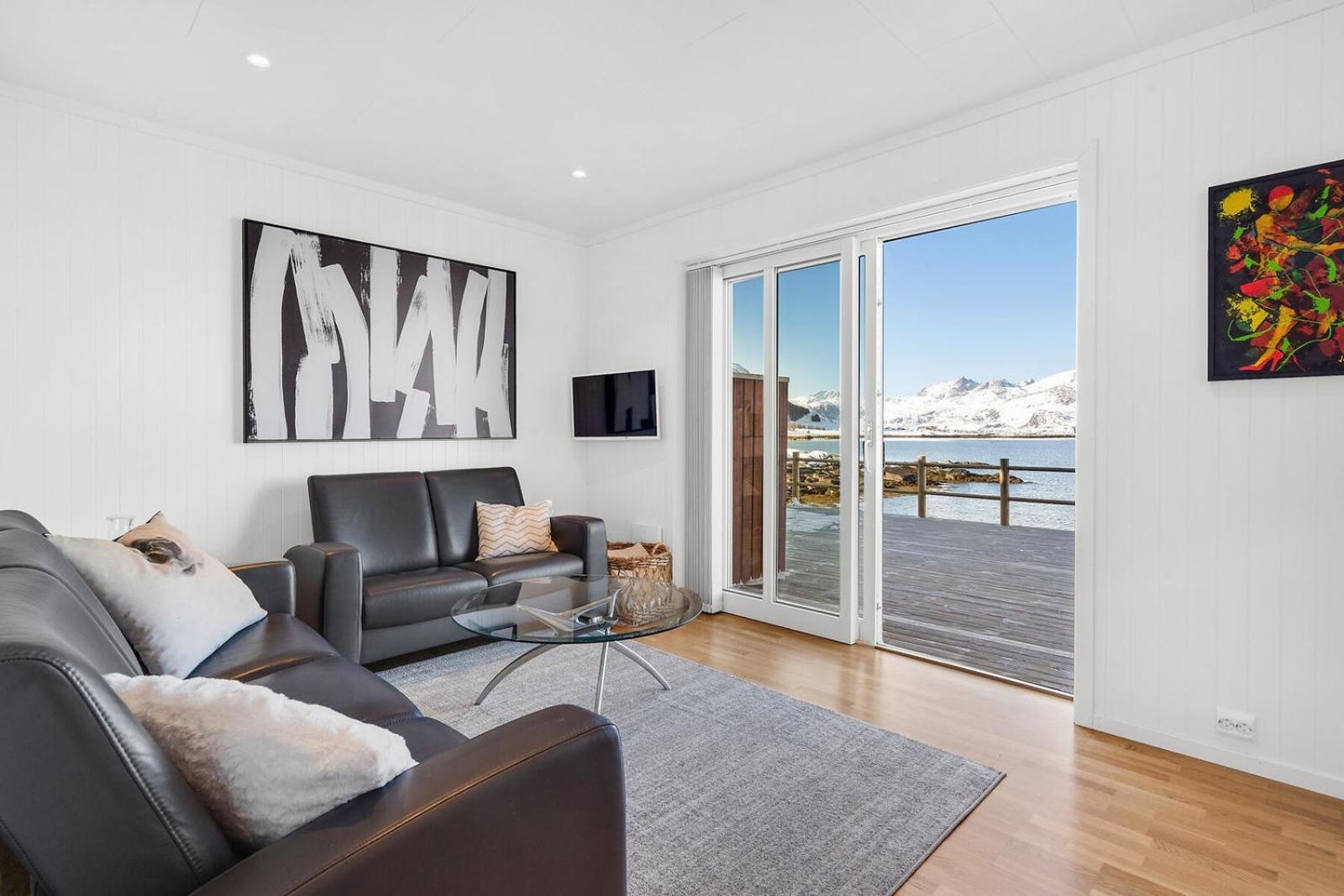 Nappstraumen Seafront Cabin, Lilleeid 68 Gravdal  ภายนอก รูปภาพ